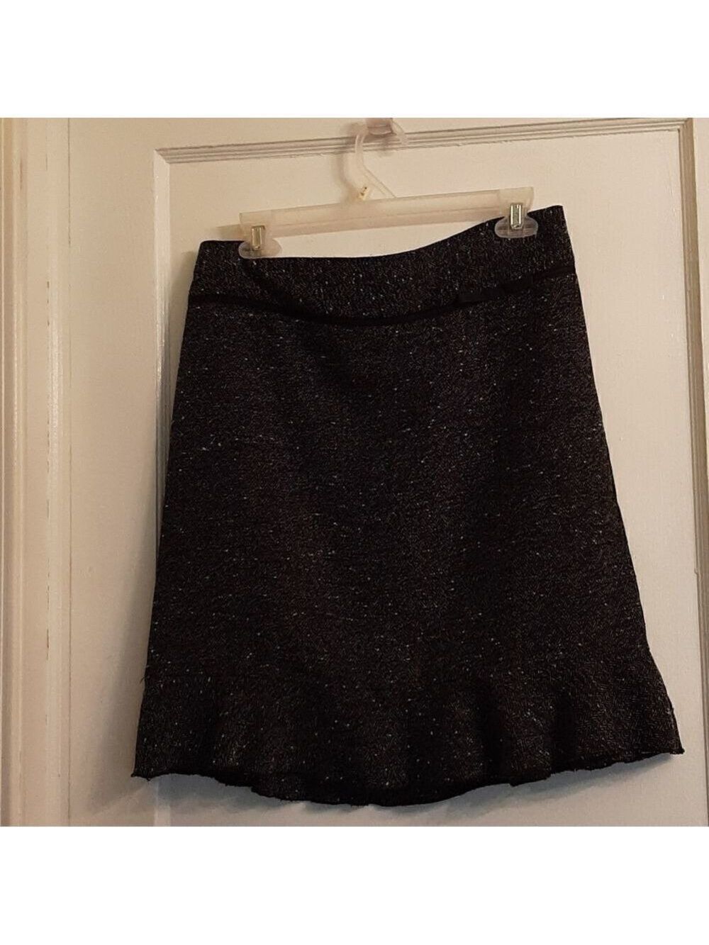Rave sparkly black and white ruffled skirt